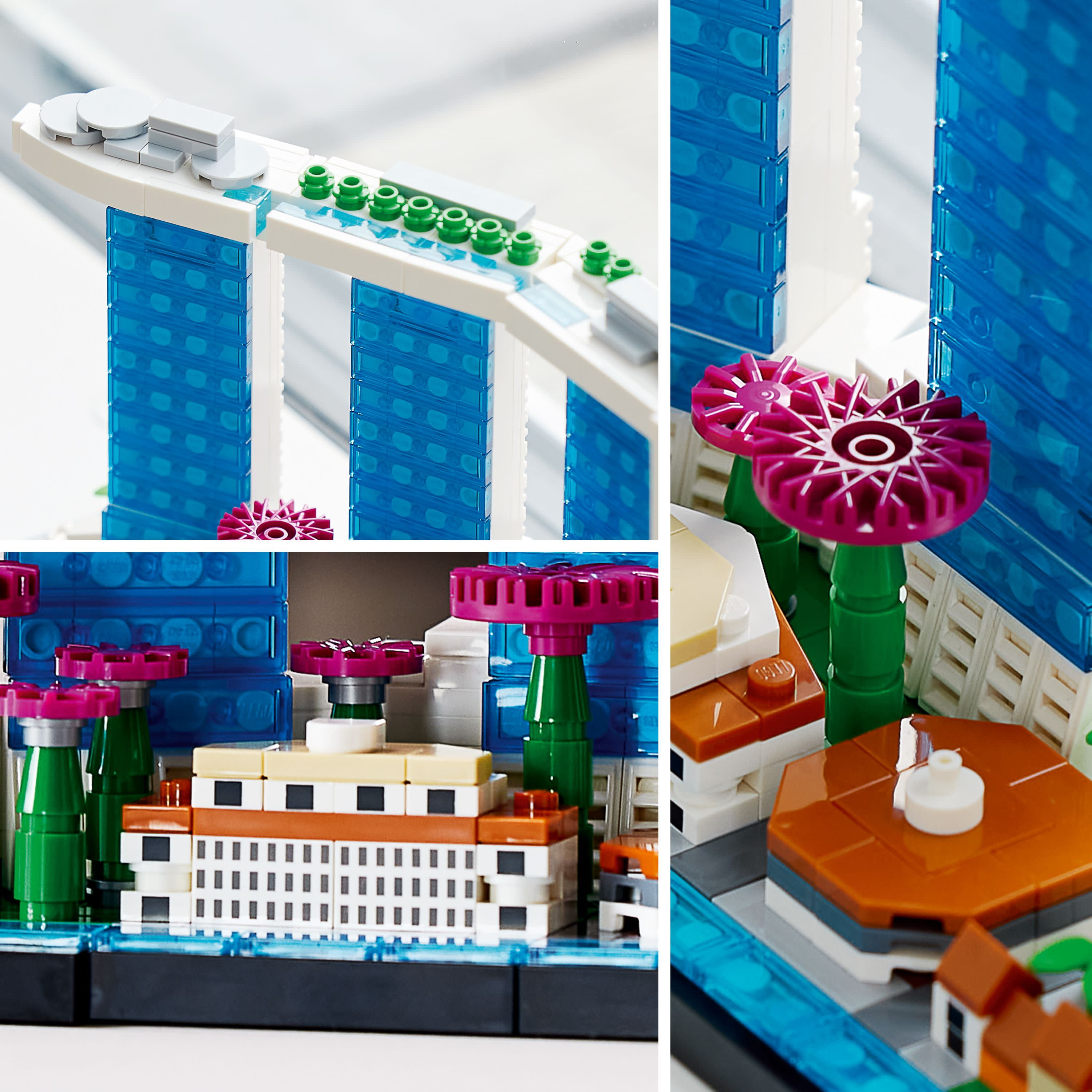 LEGO 21057 Architecture Singapour, Loisirs Créatifs pour Adultes,  Collection Skyline, Décoration pour La Maison - ADMI