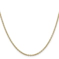 thumbnail image 4 of Auriga Fine Jewelry 14K Yellow Gold 2 mm Round Open Link Cable Chain Necklace for Women 22", 4 of 7