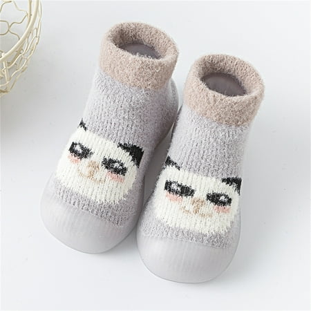 

Hunpta Toddler Shoes Kids Infant Baby Boys Girls Shoes First Walkers Cute Cartoon Warm Thickened Antislip Shoes Prewalker Sneaker
