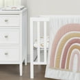 thumbnail image 6 of Sweet Jojo Designs Boho Rainbow Pink Beige and Taupe 3 Piece Mini Crib Bedding Set, 6 of 6