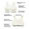 thumbnail image 3 of DELIMIRA Women's Front Closure Posture Wireless Back Support Full Coverage Bra Plus Size, 3 of 5