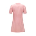 thumbnail image 6 of Women's Casual Blazer Dresses Lapel Double Breasted Puff Short Sleeve Solid Mini Dress Work Office Dresses Suit Dress, 6 of 7