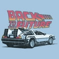 thumbnail image 2 of Boy's Back to the Future DeLorean Cartoon Graphic Tee Light Blue Small, 2 of 4