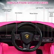 Olakids 12 V Licensed Lamborghini Sian Powered Ride-On Toy with Remote Control and MP3 Player