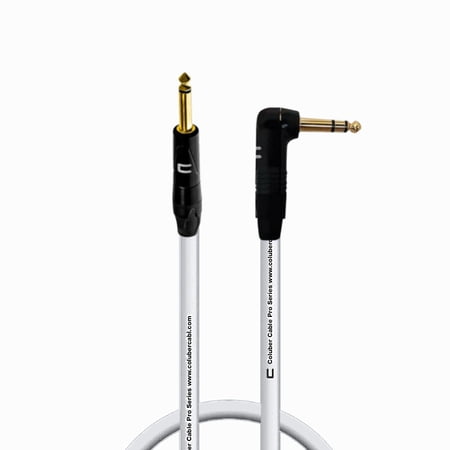 Coluber Cable - 1/4" TS Male to Right Angle 1/4" TRS - Pro 3-Pin Connector