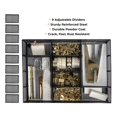 thumbnail image 4 of Blu Monaco Desk Drawer Organizer Tray with 12 Adjustable Compartments - Black metal small Drawer Organizer bins - Desk Drawer Organizers Office or Desk Organizers and storage for Office Organization, 4 of 8