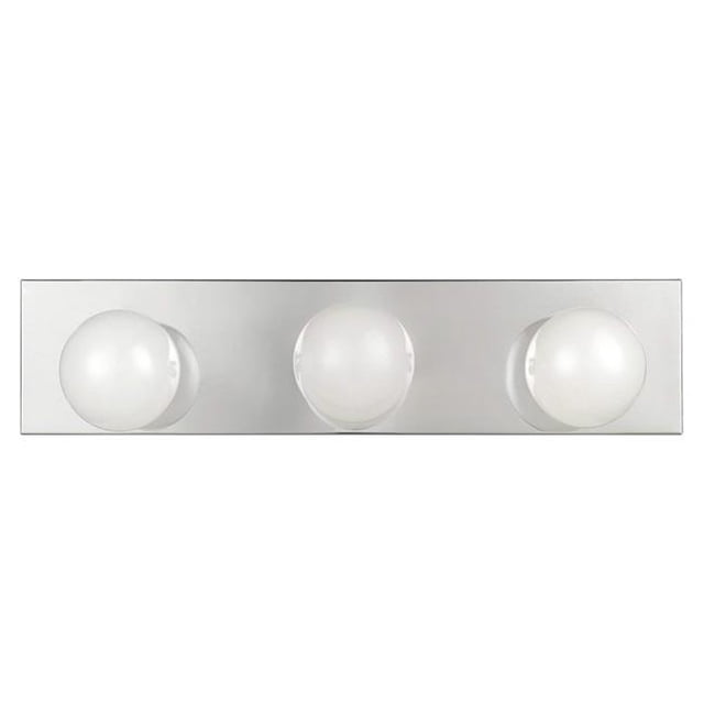 Globe Electric 18" 3-Light LED Chrome Vanity Light Fixture, Contemporary Style