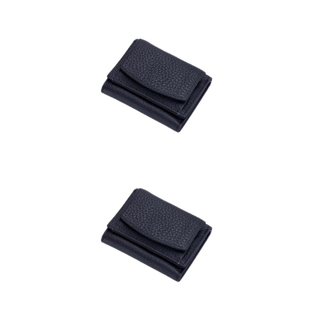 Carteras de moda Sonducket para mujer billetera de bolsillo monedas mini billetera comercio Negro 2piezas