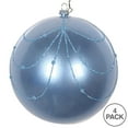thumbnail image 4 of Vickerman 4.75" Periwinkle Candy Finish Curtain Ornament with Glitter Accents, 4 per Bag, 4 of 4