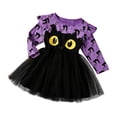 thumbnail image 4 of FUZHIQ Toddler Girls Halloween Dress Long Sleeve Tutu Dresses Big Eyed Cat Printed Princess Tutu Dress Fall Winter Clothes for Halloween Party Holiday, 18-24 Months, 4 of 9