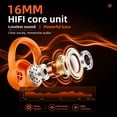 thumbnail image 4 of Open-Ear Bluetooth Headphones with 8MP Camera 1080P Recording Translation Sports Wireless Earbuds for Fitness Travel(Orange), 4 of 6