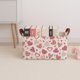 thumbnail image 2 of Cestas de almacenamiento rectangulares de lona con forma de corazón rosa, cestas de almacenamiento de algodón y lino, cesta para la ropa sucia, cesta para guardar la ropa sucia, organizador plegable, 2 of 7