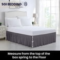 thumbnail image 3 of SGI bedding 9 inch Drop Wraparound Bed Skirt Queen Size - No Lifting Required, Adjustable Easy Fit Elastic Strap, Classic Gathered Styling Dust Ruffle, Fade Resistant -Dark Grey, 3 of 7