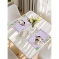 thumbnail image 5 of Easter Bunny Placemats Set of 4, Colorful Eggs Cute Rabbit Purple Wooden Plank Placemats for Dining Table, Place Mats for Kitchen Tabletop, Waterproof Wipeable Dining Table Mats Set, 5 of 9
