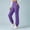 Purple, variant on Women High Waist Jogger Leggings Sevevn Crossover Waistband Soft Stretchy Trousers With Side Pockets, Rich Solid Color Range For Gym Fitness Workout And Daily Casual Active Wear