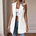 thumbnail image 2 of QQZ 2026 Summer Fall Women's Sleeveless Vest Tops - Lightweight Breathable Lined Trendy Casual Work Office Blazer - Pockets Women’s Jackets Fall Long Sleeve, 2 of 9