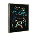 thumbnail image 2 of Stupell Industries Get On My Level Gaming Controller Neon Paint Splatter Graphic Art Luster Gray Floating Framed Canvas Print Wall Art, Design by Victoria Barnes, 2 of 5