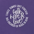 thumbnail image 6 of Wild Bobby Faith Hope & Love Three Things That Last Forever Inspirational/Christian Women Tri-Blend Racerback Tank Top, Purple Rush, Medium, 6 of 6
