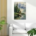 thumbnail image 4 of Shadudu Mountain Lake Canvas Wall Art 24x36 Inches - Large Art Print for Home and Commercial Decor 24x36in, 4 of 7