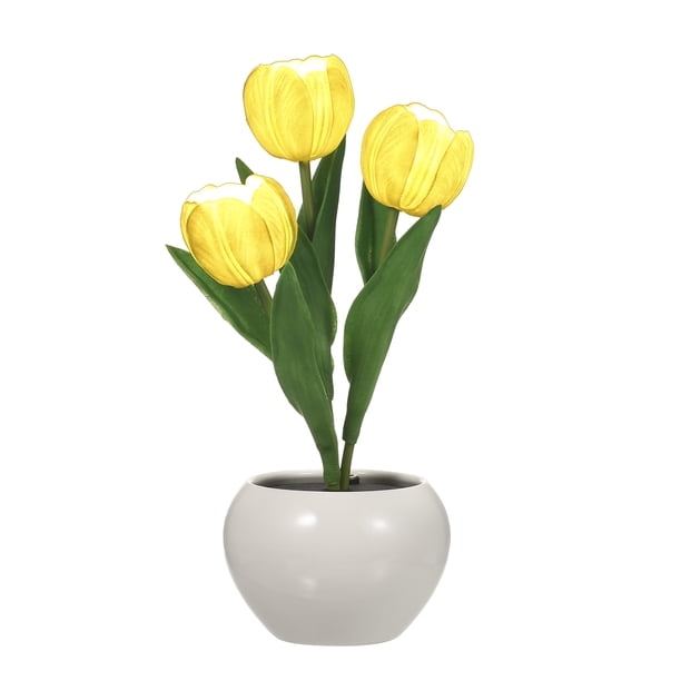 pequeña luz de noche Lámpara de tulipán lámpara de mesa decorativa para interiores lámpara de maceta luz nocturna ambiental regalo planta en maceta Neoglint pequeña luz de noche