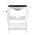 thumbnail image 6 of Sink Vanity Cabinet, Wood, White Black, Modern Contemporary Urban Design, Hotel Bedroom Bathroom Master Suite Guest, 6 of 10