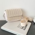 thumbnail image 1 of Bolso Riñonera de verano para mujer riñonera tejida informal para vacaciones de fin de semana (blanco), 1 of 9