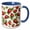 Blue/White, variant on 3drose, Cute Strawberry Background, 11oz Two-tone Blue Mug