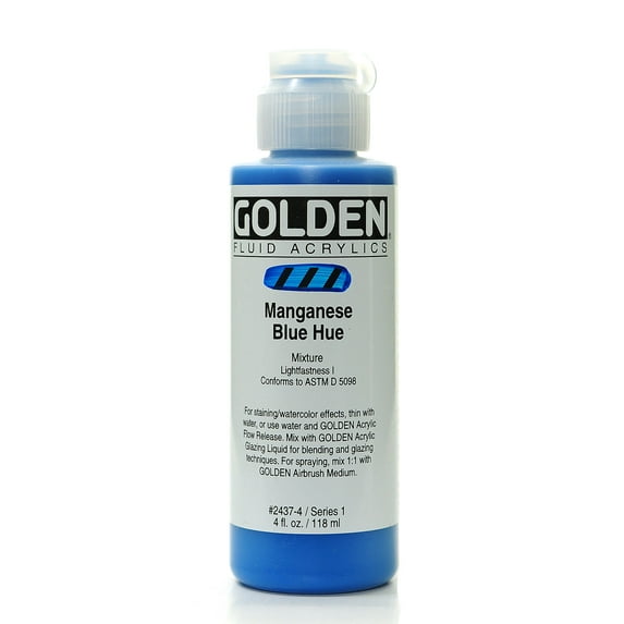 Fluid Acrylics historical manganese blue hue, 4 oz. (pack of 2)