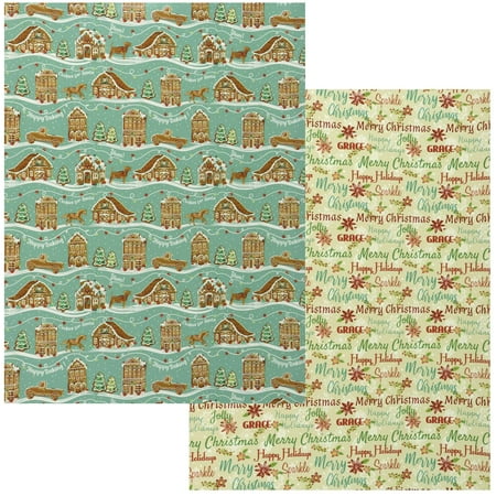 The Pioneer Woman Christmas Wrapping Paper, Two Rolls, 30in x 90 Sqft, Ginger Town
