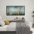 thumbnail image 2 of HFDF Wall Art Decor Birch Tree Canvas Painting Nature Plant Picture Landscape Artwork Home Living Room Bedroom Office Wall Decoration Hand-Painted Wall Art 24x16inch Framed, 2 of 6