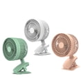 thumbnail image 2 of 1200mah Fan Portable USB Charging Fan Mini Desktop Clip Fan 3-speed Mute With Strong Wind Rotating For Home Bedroom, 2 of 11