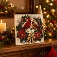 thumbnail image 2 of Diamond Art Kits for Adults 8 Inch Pearl Diamond Art Christmas Cardinal Bead Art Small Diamond Art Kits Holiday Crafts for Adults Festive Home Wall Decor, 1 Pack, 2 of 4
