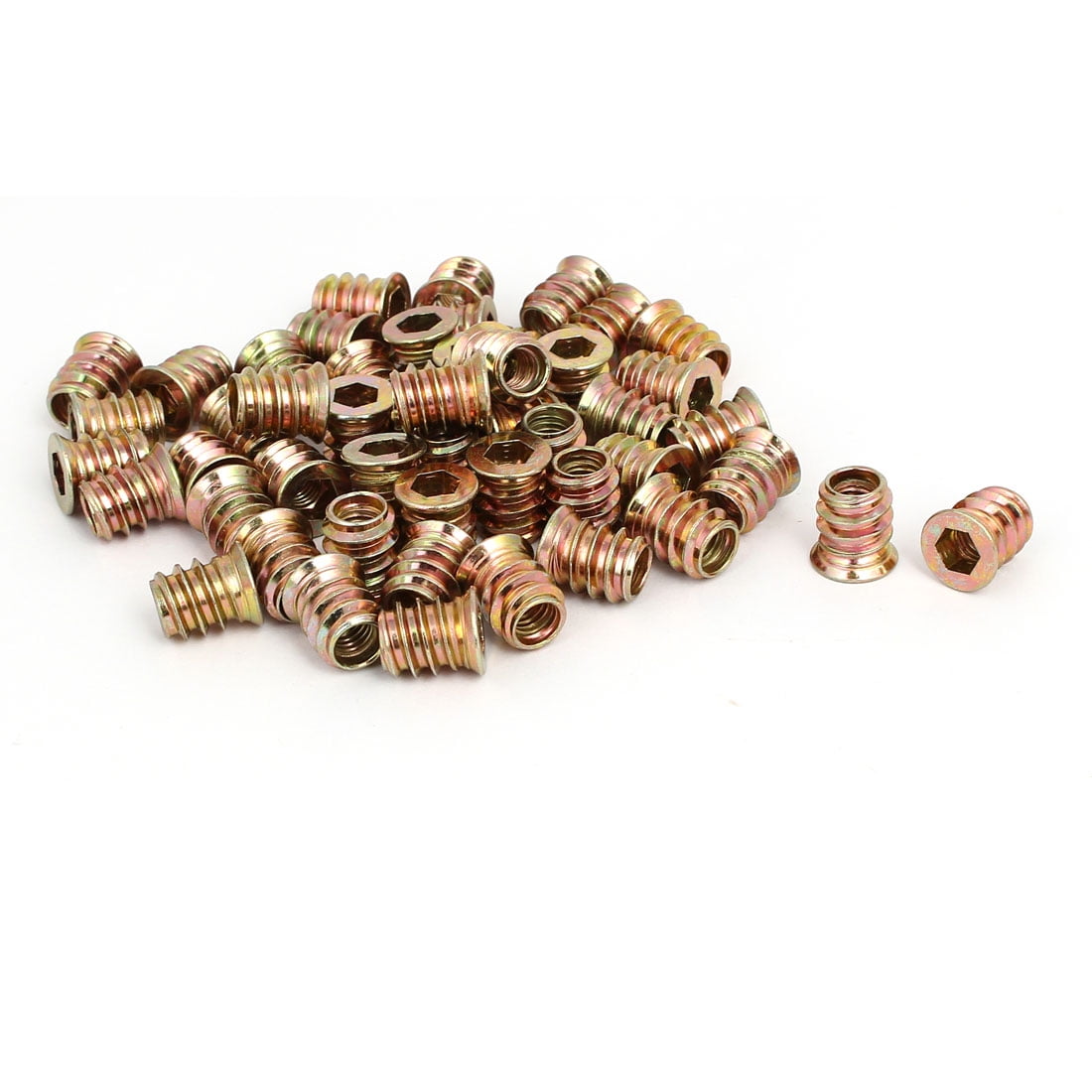 Wooden Furniture Metal Hex Socket Insert Screws E-Nuts Fittings M6x13mm ...