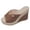 Brown, variant on Rokment Cotton Linen Espadrilles Platform Wedge Sandals for Women 2026 Summer Beach Trendy Casual Peep Toe Extra Chunky Heeled Slip on Slides Backless Dressy Slippers Beige Size 6