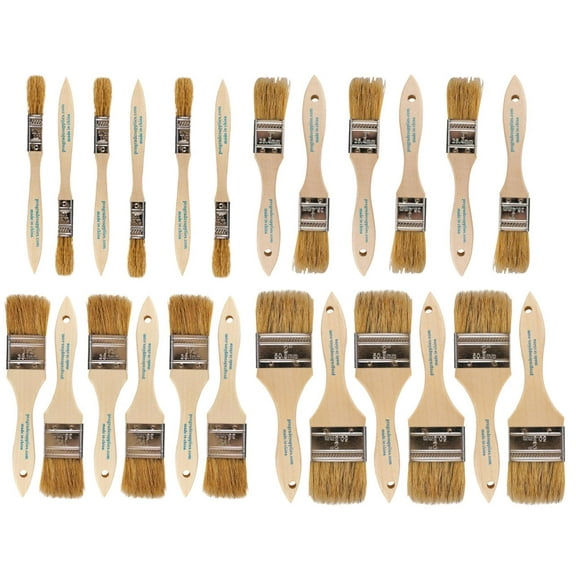 Vermeer Chip Paint Brushes - 24-Pack Chip Brushes in Assorted Sizes for Paints, Stains, Varnishes