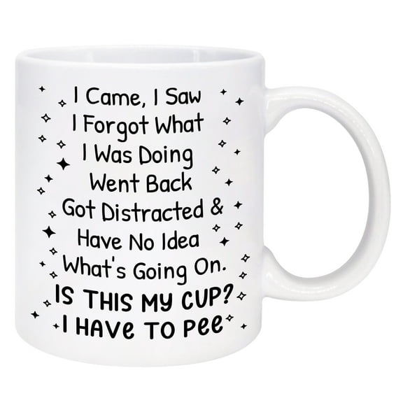 KAAYEE Funny Mug for Older People,Senior Women Men,Senior Citizens Mug for birthday,mothersday,fathersday,Christmas,11oz Ceramic Coffee Mug/Tea Cup,White