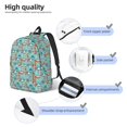 thumbnail image 3 of Disketp Sea Lighthouse Mochila de Lona Estampada, Mochila Escolar de Viaje Ligera para Estudiantes y Portátil-Medium, 3 of 5