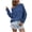 Blue, variant on Vedolay Womens Tops Womens Oversized Casual Sweaters Long Sleeve Crew Neck Pullover Loose Solid Tops,White XL