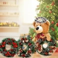 thumbnail image 5 of Christmas Wreath Snow Flocked Wreath Swag Artificial Winter Front Door for Holiday New Years Indoor Wall Window Fireplace Decorations 12'', 5 of 6