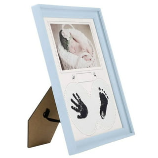 Hemoton Baby Keepsake Footprint Frame Handprint Picture Kit Infant Photo Newborn Shower Hand Box Frames Foot Gifts Memorable, Size: 27x23cm