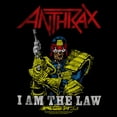 thumbnail image 2 of Men's Anthrax Distressed I Am The Law  Graphic T-Shirt, 2 of 5