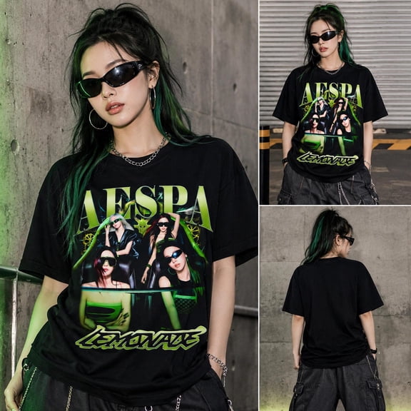 Aespas W-DA Whole Different Animal Graphic T-Shirt, Y2K Futuristic Fashion Graphic Tee