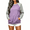 Purple, variant on TKKCS Womens Raglan Crew Neck Sweatshirt Pullover Loose Fit Color Block Long Sleeve Casual Tops with Front Kangaroo Pocket Light Blue XL