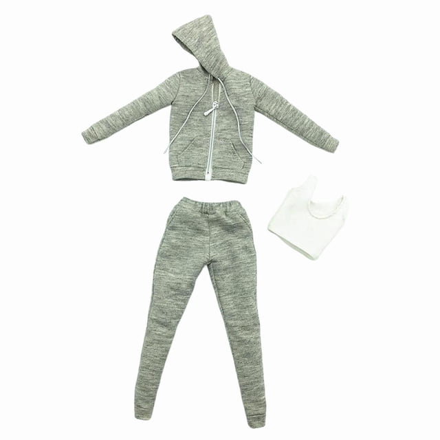 Suéter con Capucha Hugo Trajes de figuras de acción femeninas gris