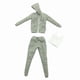 thumbnail image 1 of Conjunto de ropa para figura femenina de 12 pulgadas (escala 1/6): cárdigan con capucha, sudadera, abrigo y pantalones. Gris, 1 of 9