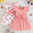 thumbnail image 2 of TAIAOJING Girls Summer Dresses Toddler Baby Outfits Sets Casual Sleeveless Bow Knot Ruffled Hem Two Piece Outfits Sets For To 3-Years Stylish 9-12M, 2 of 7