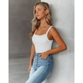 thumbnail image 5 of Vafful Womens Summer Sleeveless Racerback Casual Basic Square Neck Camisole Ribbed Fitted Tank Top S-XL, 5 of 5