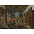 thumbnail image 2 of Bartholomeus van Bassen 18x14 Black Ornate Wood Framed Double Matted Museum Art Print Titled - Interior with a Company (1622 - 1624), 2 of 5