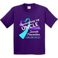 thumbnail image 3 of Inktastic Remembering My Uncle Suicide Prevention Awareness Youth T-Shirt, 3 of 5