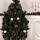 thumbnail image 5 of Bolas de adornos navideños de terciopelo flokado de 12 piezas - Decoraciones colgantes de árbol de plástico marrón de 2,4 pulgadas, 5 of 6